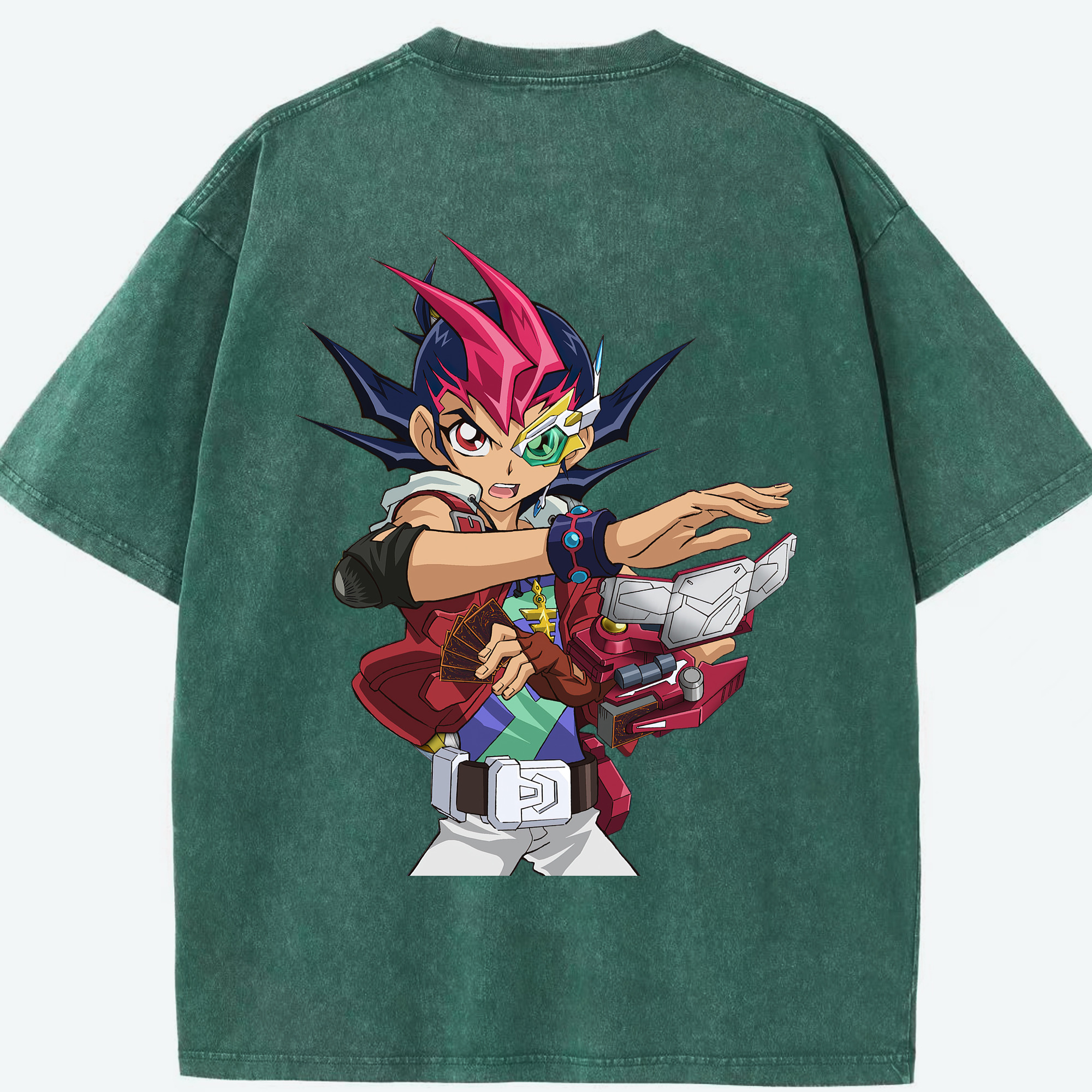 （画像用） 遊☆戯☆王 Yu-Gi-Oh! 綿100% ヴィンテージ風 半袖Tシャツ（背面プリント）